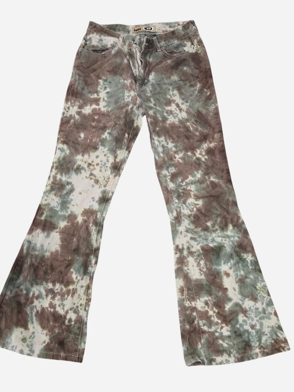 Vintage BONGO Tie-Dye Flared Jeans s